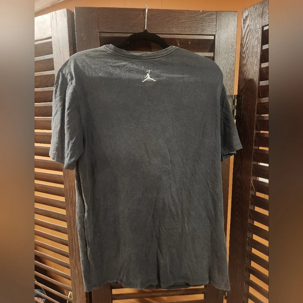 Jordan Black Tee with Orange and White Graphics